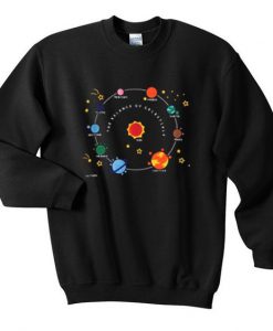 Planets Solar System And Satrs Sweatshirt