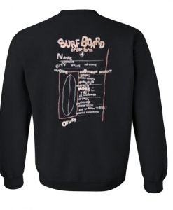 Surf Board Sweatshirt Back