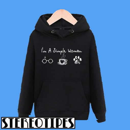 Hot I’m a Simple Woman I like Harry Potter Coffee and Dog Hoodie