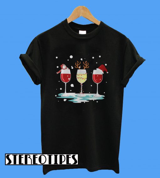 Drink Wine Christmas T-Shirt