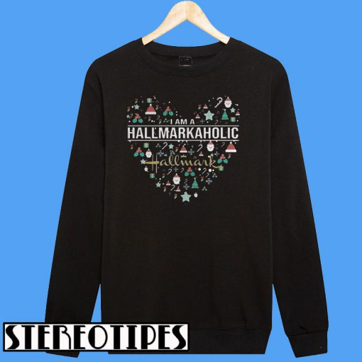 Christmas Heart I Am Hallmarkaholic Sweatshirt