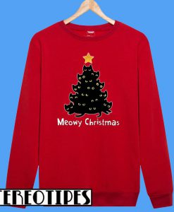 Meowy Christmas Tree Sweatshirt
