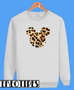 Mickey Mouse Head Leopard Sweatshirt