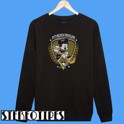 NHL Hockey Mickey Mouse Team Pittsburgh Penguins Sweatshirt