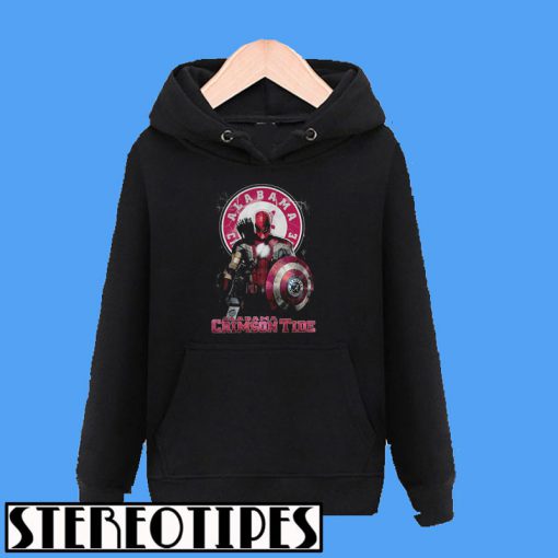 Captain Deadpool Spiderman Alabama Crimson Tide Hoodie