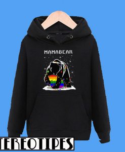 LGBT Mamabear And Baby Christmas Light Hoodie