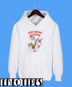 Santa Claus Riding Unicorn Merry Christmas Happy New Years Hoodie