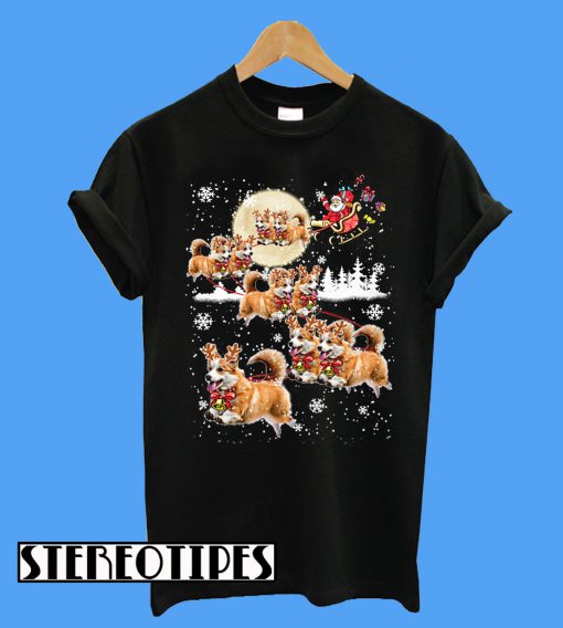 Corgis Reindeer Christmas Dog Lovers T-Shirt