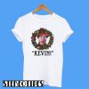 Top Christmas Wreath Home Alone Kevin Scream T-Shirt