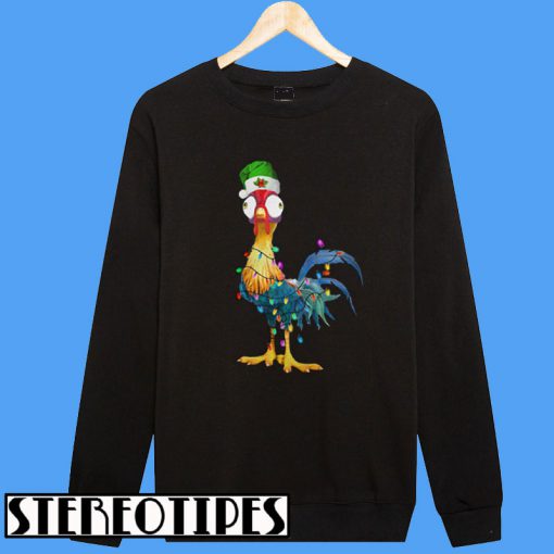 Chicken Hei Hei light Christmas Sweatshirt