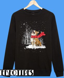 Corgi Loves Snow Dog Lovers Sweatshirt