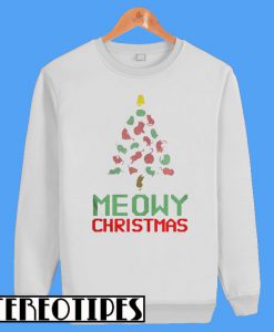 Meowy Christmas Tree Sweatshirt