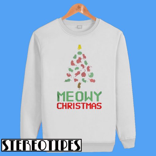 Meowy Christmas Tree Sweatshirt