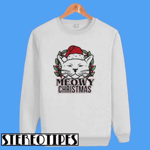 Meowy Christmas Cat Sweatshirt