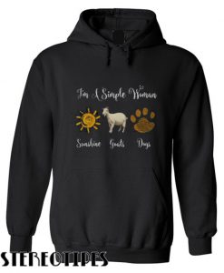 I’m A Simple Woman Love Sunshine Goats And Dog Shi Stylish Hoodie