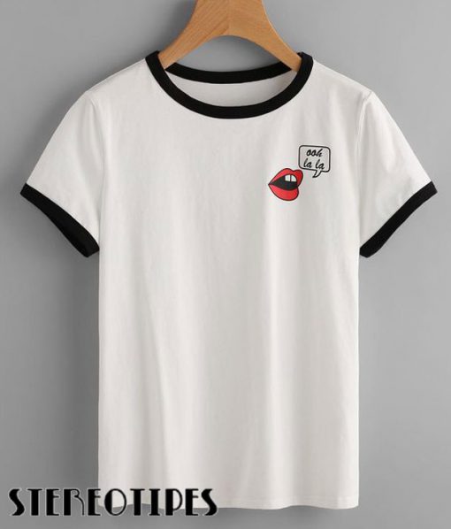 Lip Ooh La La Ringer T shirt