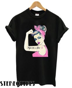 Women's Pink Breast Cancer Awareness Spread T shirt