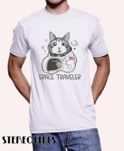 Cat Astronaut Space Traveler T shirt