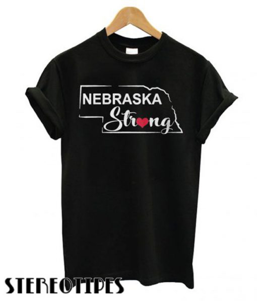 Nebraska Strong Black T shirt