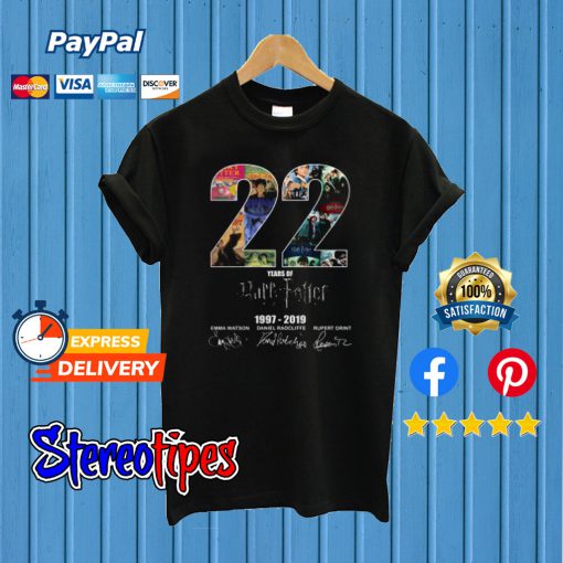 22 Years Of Harry Potter 1997 2019 Signature T shirt