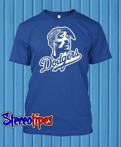 Dodgers Tupac Shakur Los Angeles Baseball T shirt