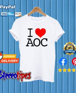 I Love AOC Alexandria Ocasio-Cortez T shirt