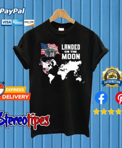 Landed On The Moon Black T shirt