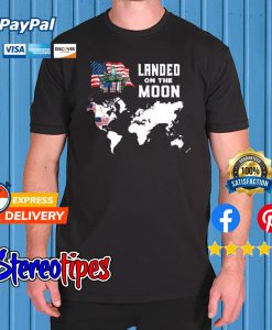 Landed On The Moon Black T shirt