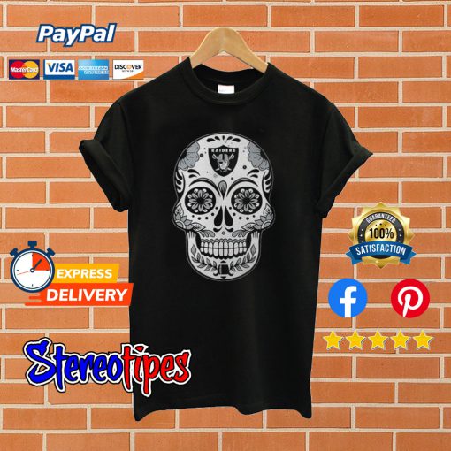 Oakland Raiders Sugar Skull T shirt