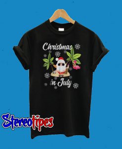 Christmas In July Flamingo And Hawaiian Lover T-Shirt