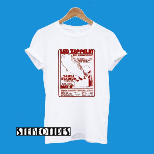 Led Zeppelin Tampa Stadium Tour 1973 T-Shirt