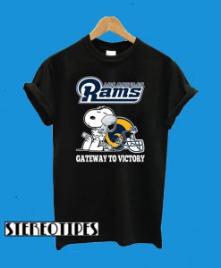 Los Angeles Rams Gateway To Victory Super Bowl 2019 Snoopy Football T-Shirt