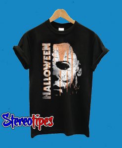 New Cute Halloween Michael Myers Mask And Drips T-Shirt