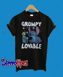 Stitch Grumpy But Lovable Christmas T-Shirt