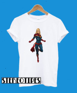Captain Marvel White T-Shirt