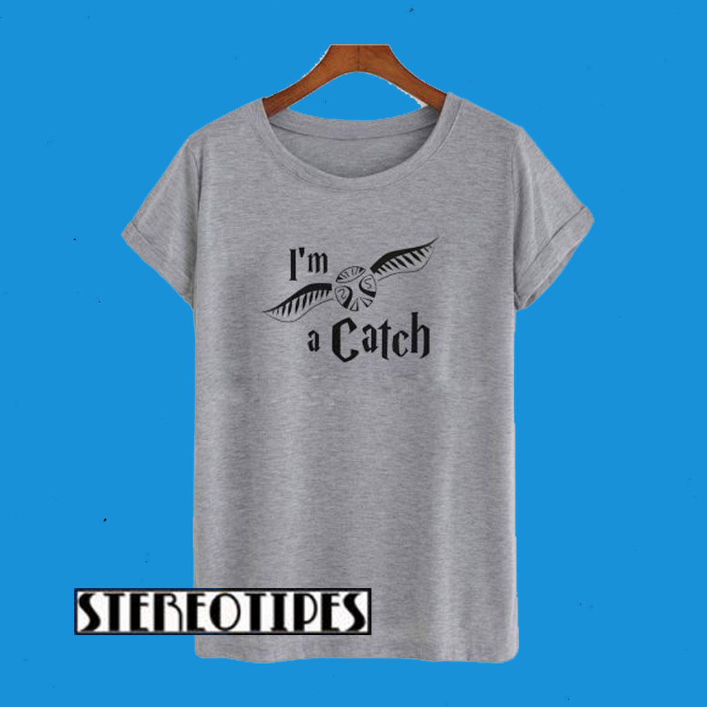 Harry Potter Merchandise I’m A Catch Golden Snitch Quidditch T-Shirt