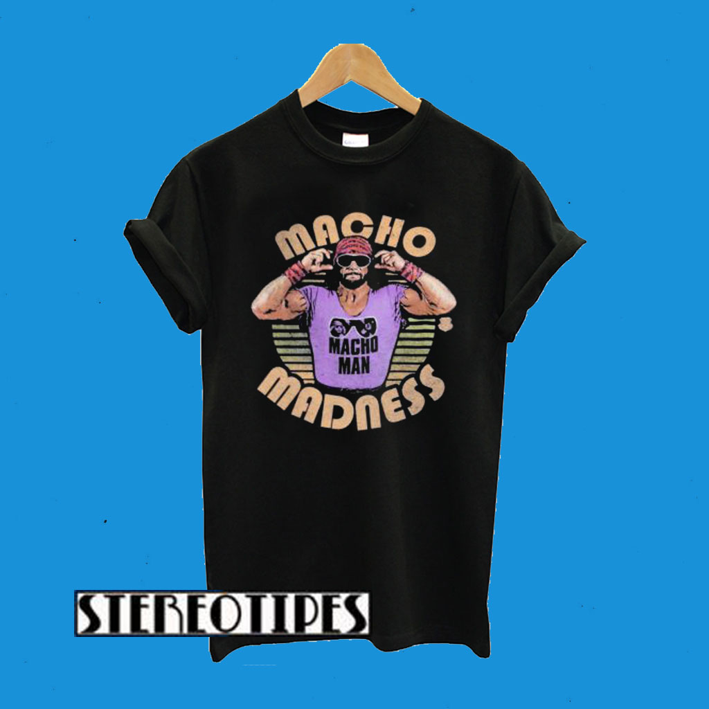 Macho Man Randy Savage Madness WWE Mens Vintage Legend T-Shirt