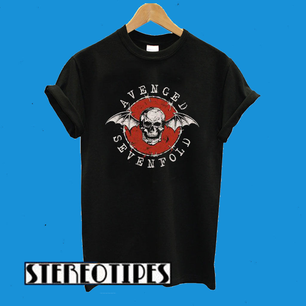Avenged Sevenfold Red Bat Skull T-Shirt