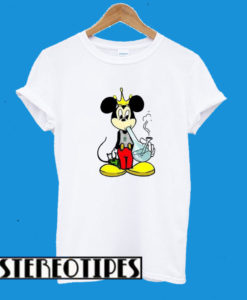 Mickey Mouse Smoking A Bong Marijuana 420 Stoner Weed T-Shirt