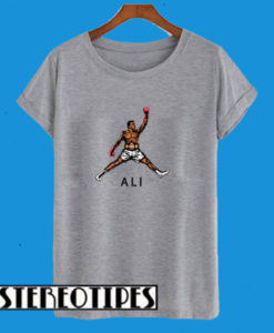 Muhammad Ali Jumping Ali Grey T-Shirt