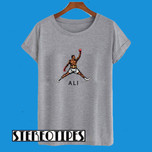 Muhammad Ali Jumping Ali Grey T-Shirt