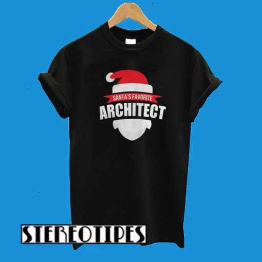 Christmas Santa’s Favorite Architect T-Shirt