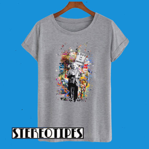 Love Is The Answer Albert Einstein Banksy Art T-Shirt