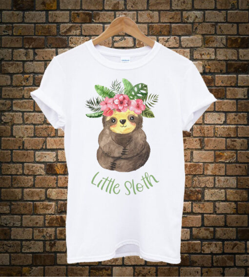 Little Sloth Toddler Shirt Funny Kids Clothing Cute Baby Shirt Toddler T-Shirt