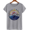 Wander woman Compass Mountain Camping Hiking t-shirt