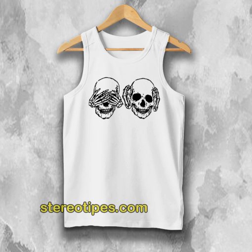 Hear See No Evil Skull Tanktop