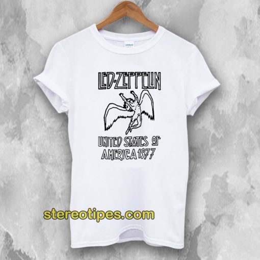 Led Zeppelin United States Of America 1977 Ringer T-Shirt