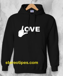 Love Middle Finger Logo Hoodie