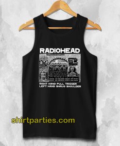 Radiohead Right Hand Pull Trigger Left Hand Shrug Shoulder Tank Top