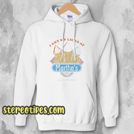80s I Get My Licks At Martha's Dandee Crem Hoodie